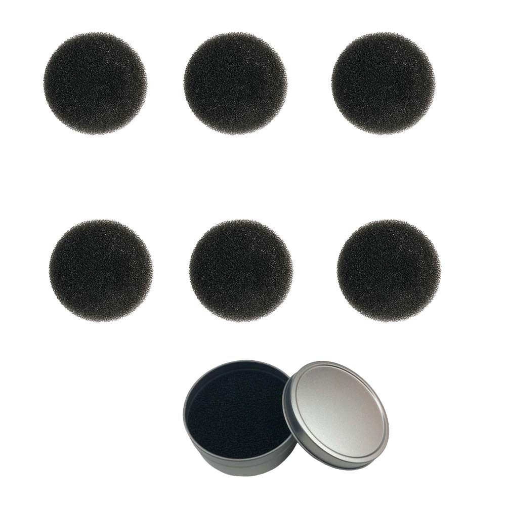 1 Set 7pcs Makeup Brush Cleaning Sponge Quick Dry Cleaning Box Makeup Brushes Cleaner Makeup Supplies (1pc Single Layer Set+ 6pcs Replacement Cotton) for Women and Girls