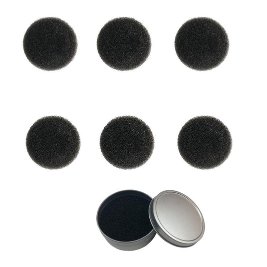 1 Set 7pcs Makeup Brush Cleaning Sponge Quick Dry Cleaning Box Makeup Brushes Cleaner Makeup Supplies (1pc Single Layer Set+ 6pcs Replacement Cotton) for Women and Girls