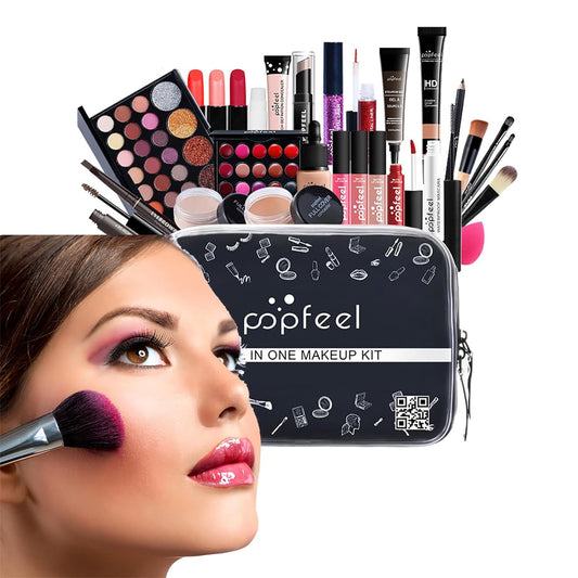AFGSsm All In One Makeup set, Cosmetic, Makeup kits for teenagers 14-16, Makeup kit for women full kit, Include Eyeshadow Palette Lipstick Eyebrow Pencil Brush(27pcs)