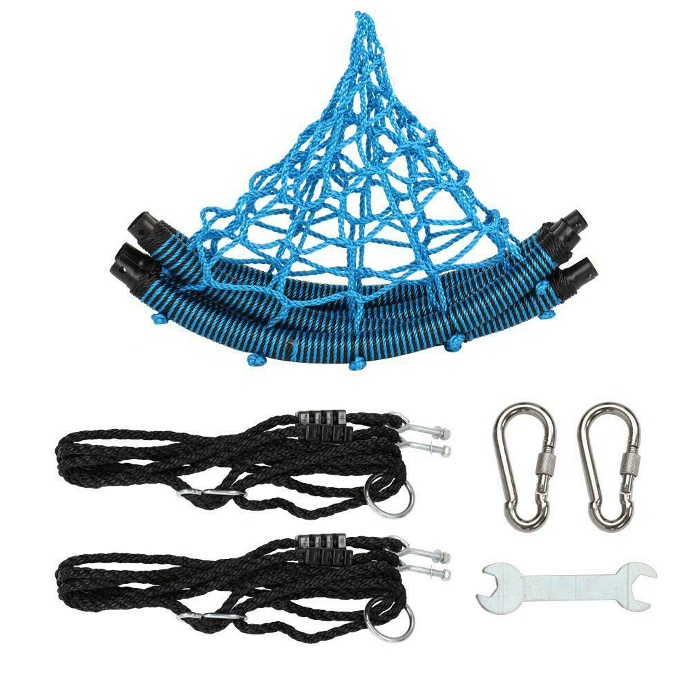 40 Inch Spider Web Tree Swing Round Outdoor Swing With Durable Adjustable Hanging Ropes Easy Install For Kids Capacity 660lbs